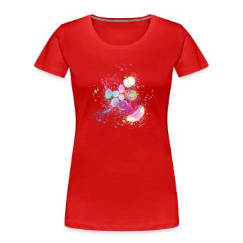 frucht,früchte,zitronen,bananen,zitronen - Frauen Premium Bio T-Shirt - Rot - Vorne - Mia (176cm)