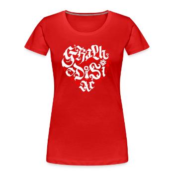 Graphodisiac - Women's Premium Organic T-Shirt - red - Front - Mia (176cm)