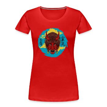 The Devil At Night - Women's Premium Organic T-Shirt - red - Front - Mia (176cm)