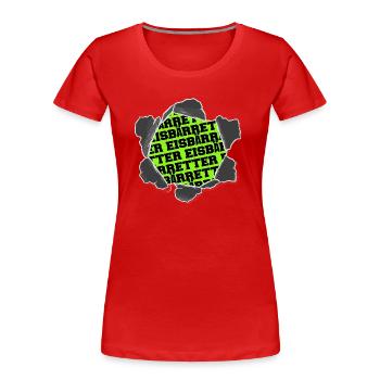 frohe weihnachten freundlich animal rights - Frauen Premium Bio T-Shirt - Rot - Vorne - Mia (176cm)
