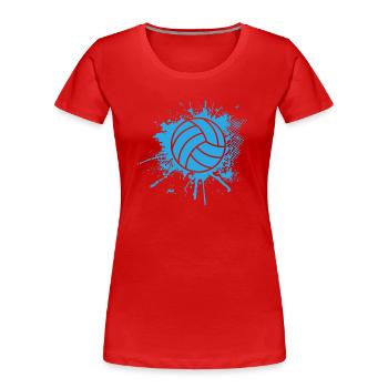 Ballsport - Frauen Premium Bio T-Shirt - Rot - Vorne - Mia (176cm)