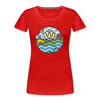 Marine Conservation - Women's Premium Organic T-Shirt - red - Front - Mia (176cm)