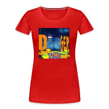 DAGGER TIME CHEMISTRY - T-shirt bio Premium Femme - rouge - Devant - Mia (176cm)