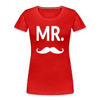 MR - Women's Premium Organic T-Shirt - red - Front - Mia (176cm)