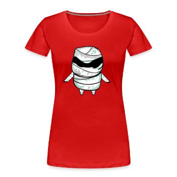 halloween mummy - Women's Premium Organic T-Shirt - red - Front - Mia (176cm)