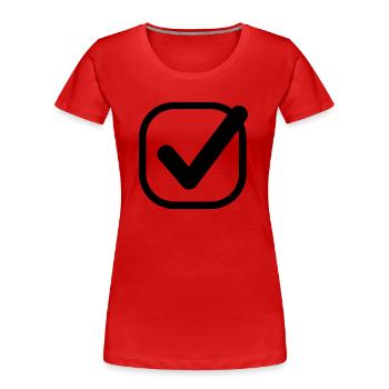haken_icon_f1 - T-shirt bio Premium Femme - rouge - Devant - Mia (176cm)