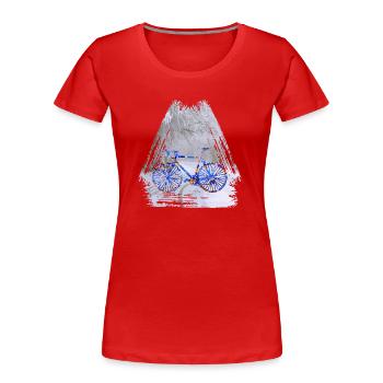 fahrrad winter e 112 - Frauen Premium Bio T-Shirt - Rot - Vorne - Mia (176cm)