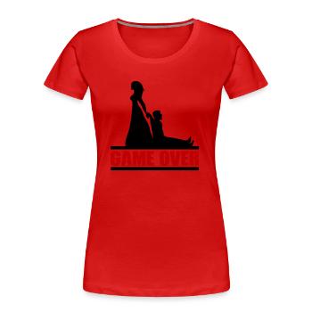 Game over - Women's Premium Organic T-Shirt - red - Front - Mia (176cm)