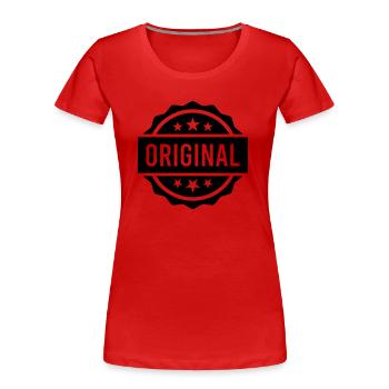 Original - Frauen Premium Bio T-Shirt - Rot - Vorne - Mia (176cm)