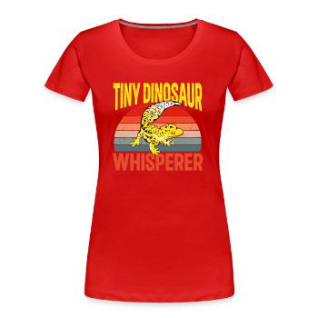 Leopardgecko Eidechse Reptilien Herpetologe - Frauen Premium Bio T-Shirt - Rot - Vorne - Mia (176cm)
