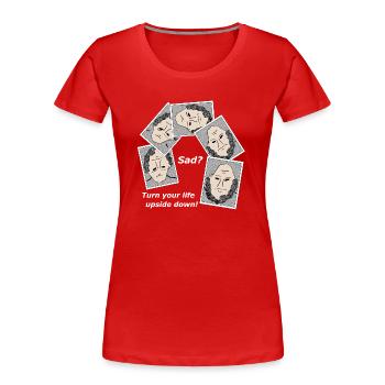 TurnYourLife white - Frauen Premium Bio T-Shirt - Rot - Vorne - Mia (176cm)