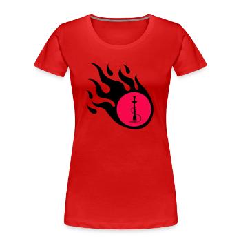 Shisha Flamme - Frauen Premium Bio T-Shirt - Rot - Vorne - Mia (176cm)