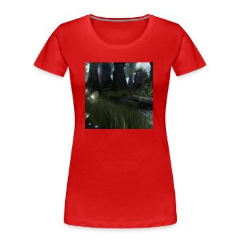 Magical forest - Women's Premium Organic T-Shirt - red - Front - Mia (176cm)