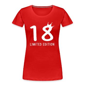 18. Geburtstag limited Edition Achtzehn B-day - Frauen Premium Bio T-Shirt - Rot - Vorne - Mia (176cm)