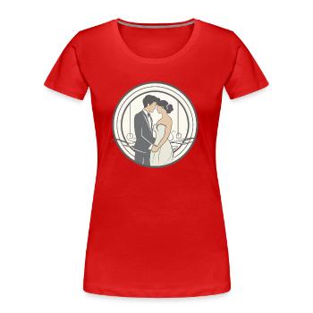 Married couple - Women's Premium Organic T-Shirt - red - Front - Mia (176cm)