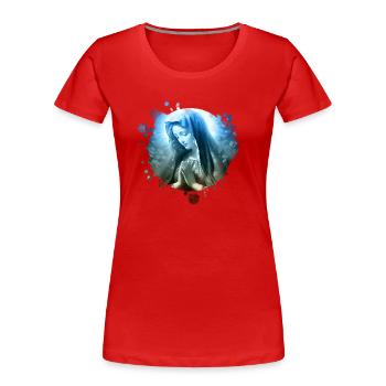 Sainte Marie Marie Vierge Marianne Vierge Marie Sainte - T-shirt bio Premium Femme - rouge - Devant - Mia (176cm)