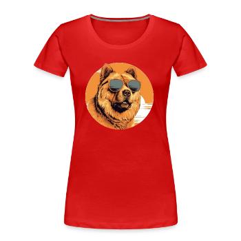 Futter - Frauen Premium Bio T-Shirt - Rot - Vorne - Mia (176cm)