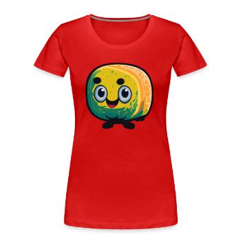 Casper - T-shirt bio Premium Femme - rouge - Devant - Mia (176cm)