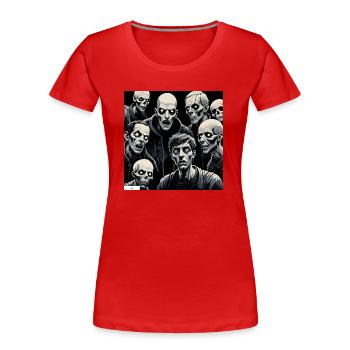 Zombis! Amis? - T-shirt bio Premium Femme - rouge - Devant - Mia (176cm)