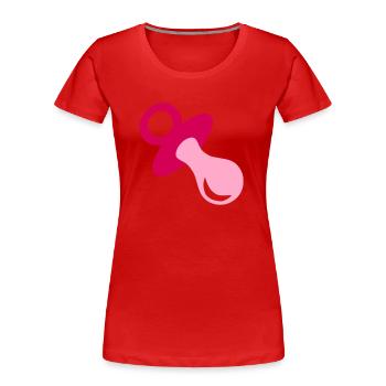 Baby - Frauen Premium Bio T-Shirt - Rot - Vorne - Mia (176cm)