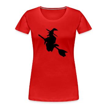 Witch - Women's Premium Organic T-Shirt - red - Front - Mia (176cm)
