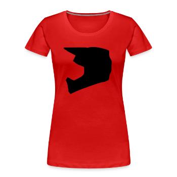 Downhill Helmet - T-shirt bio Premium Femme - rouge - Devant - Mia (176cm)