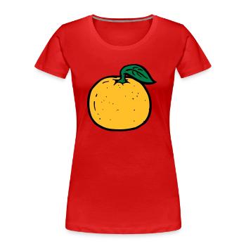 orange - T-shirt bio Premium Femme - rouge - Devant - Mia (176cm)