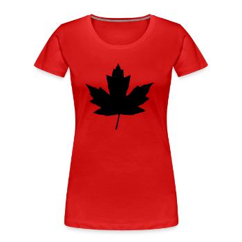 ahornblatt - Frauen Premium Bio T-Shirt - Rot - Vorne - Mia (176cm)