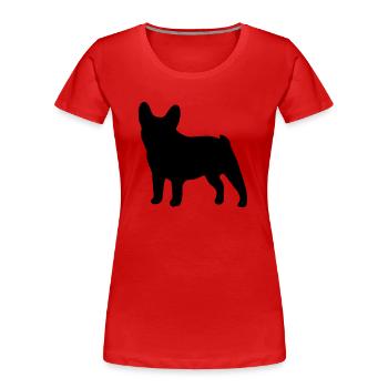 bulldog - Women's Premium Organic T-Shirt - red - Front - Mia (176cm)