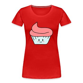 Cute Cupcake - T-shirt bio Premium Femme - rouge - Devant - Mia (176cm)