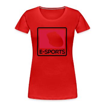 E-Sports Mice - T-shirt bio Premium Femme - rouge - Devant - Mia (176cm)