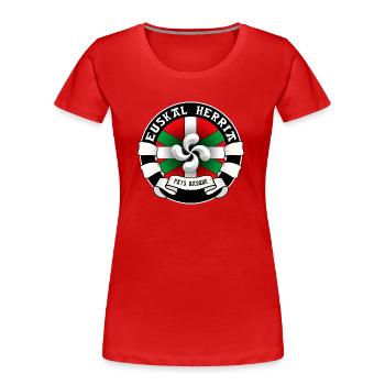 Pays Basque - Euskal Herria - T-shirt bio Premium Femme - rouge - Devant - Mia (176cm)
