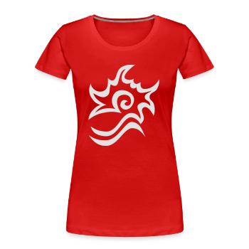 OSTWIND Aufbruch Nach Ora Brandzeichen - Frauen Premium Bio T-Shirt - Rot - Vorne - Mia (176cm)