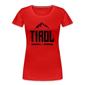 tirol design - Frauen Premium Bio T-Shirt - Rot - Vorne - Mia (176cm)