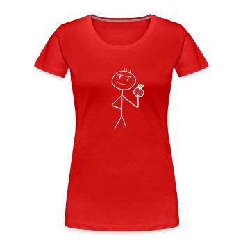 Krank Gesund - Frauen Premium Bio T-Shirt - Rot - Vorne - Mia (176cm)