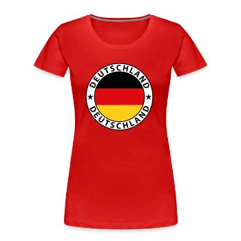 Germany - Women's Premium Organic T-Shirt - red - Front - Mia (176cm)