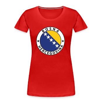 Bosnia and Herzegovina - Women's Premium Organic T-Shirt - red - Front - Mia (176cm)