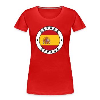 Espana - Women's Premium Organic T-Shirt - red - Front - Mia (176cm)