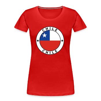 Chile - Women's Premium Organic T-Shirt - red - Front - Mia (176cm)