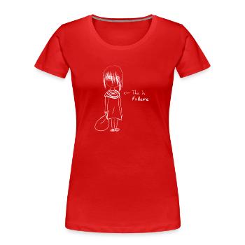 No name - Women's Premium Organic T-Shirt - red - Front - Mia (176cm)