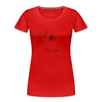 ear hearing - Women's Premium Organic T-Shirt - red - Front - Mia (176cm)