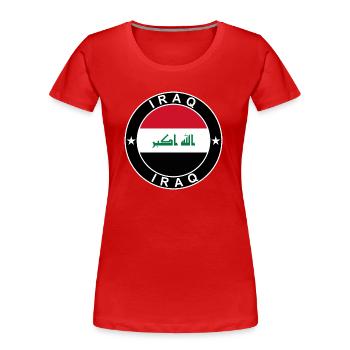 Irak - Frauen Premium Bio T-Shirt - Rot - Vorne - Mia (176cm)