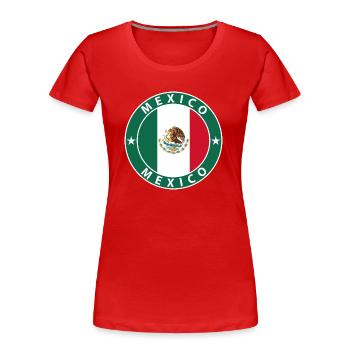 Mexiko - Frauen Premium Bio T-Shirt - Rot - Vorne - Mia (176cm)