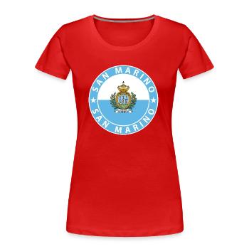 Saint-Marin - T-shirt bio Premium Femme - rouge - Devant - Mia (176cm)