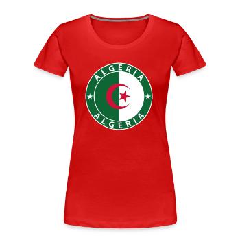 Algerien - Frauen Premium Bio T-Shirt - Rot - Vorne - Mia (176cm)