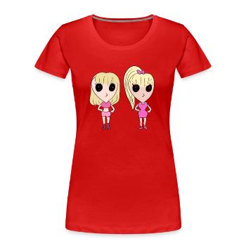 freundschaft freunde - Frauen Premium Bio T-Shirt - Rot - Vorne - Mia (176cm)