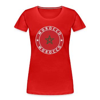 Maroc - T-shirt bio Premium Femme - rouge - Devant - Mia (176cm)