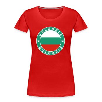 Bulgaria - Women's Premium Organic T-Shirt - red - Front - Mia (176cm)