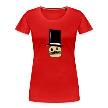 Burger Bürger - Frauen Premium Bio T-Shirt - Rot - Vorne - Mia (176cm)