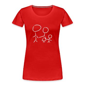 les membres de la famille - T-shirt bio Premium Femme - rouge - Devant - Mia (176cm)